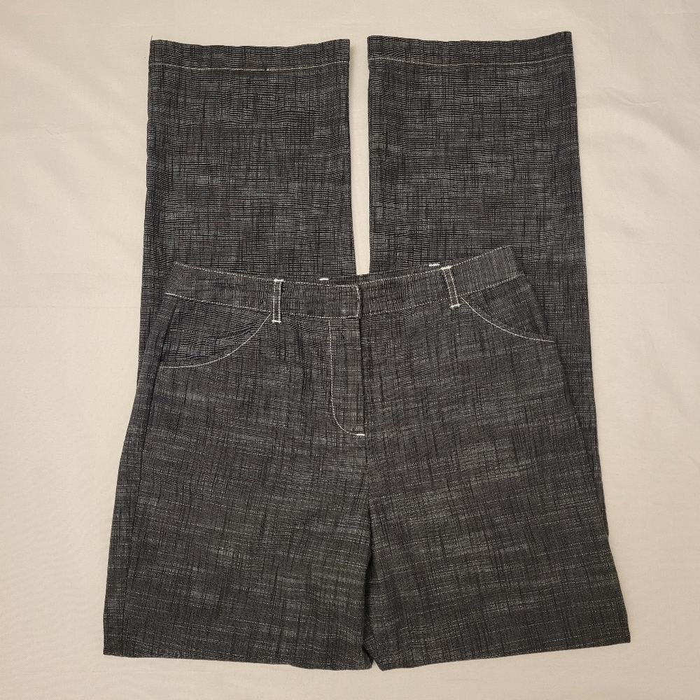 Mac & Jac Wide Leg Trousers Woven Charcoal Dark Gray Size 4 Macy's